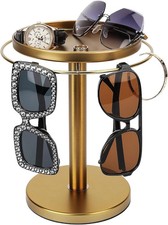 360  Rotating Sunglass Organizer Storage, Stainless Steel Glasses Holder Stand,