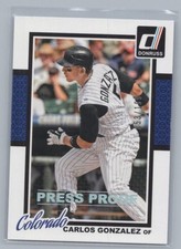 2014 Donruss Press Proof Carlos Gonzalez /199