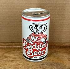 Badger Beer Can ~ 1983 Edition ~ Badger Football Schedule ~ Great Lakes Brewing