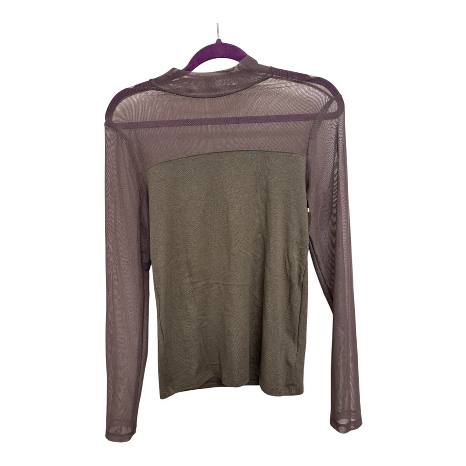 Camisa deportiva de manga larga gris con malla Gap - talla M Foto 2 de 2