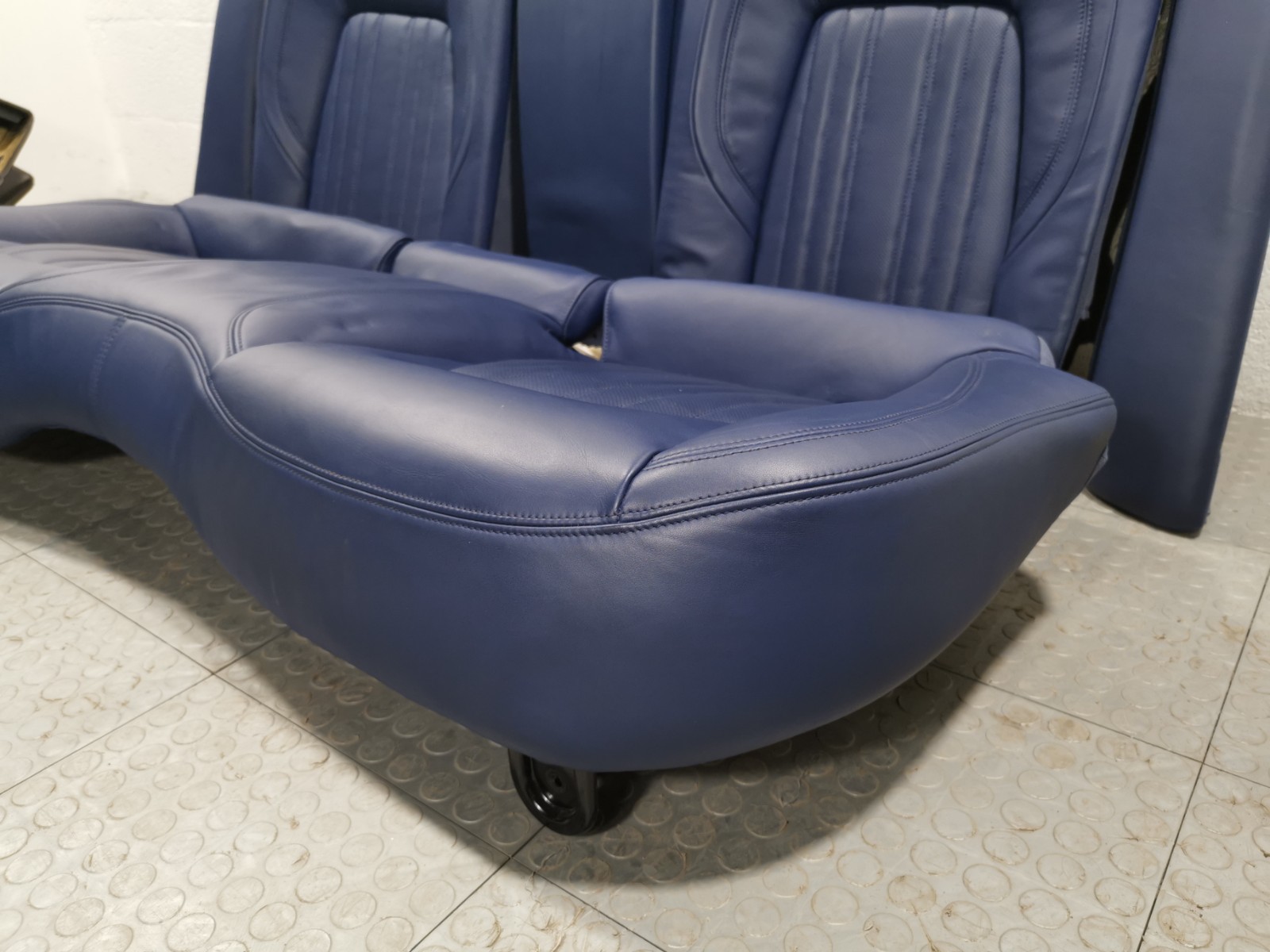 Maserati Ghibli 2017 RWD M156B 3.0 L Complete Rear Leather Seats Blue Color OEM