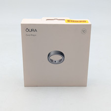 Oura Ring 4 Smart Ring Activity Tracker Size 10 Brushed Silver JZ90-54220-10 