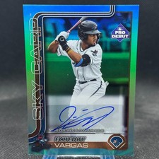 Echedry Vargas 2025 Topps Pro Debut Auto Beloit Sky Carp Aqua /75 #PD-155