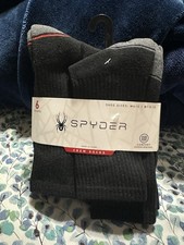 SPYDER Men's Crew Socks Cushioned Everyday Work Sport 6 Pair Pack Size 6-12