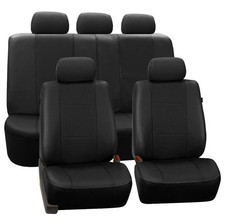 Fh Group Deluxe Leatherette Car Seat Covers Black Universal Fit
