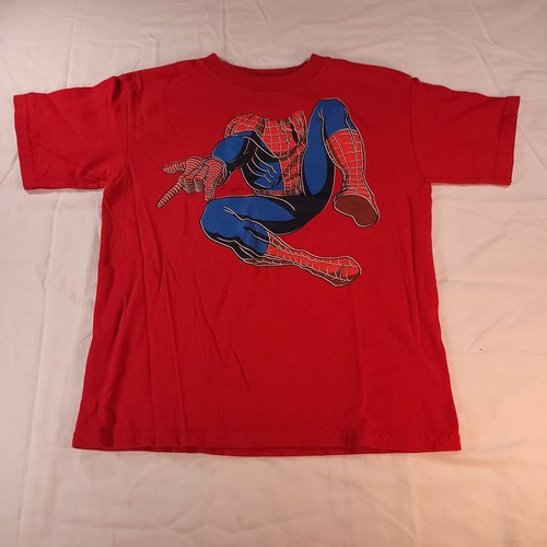 Marvel Spiderman Graphic Crew Neck Short Sleeve T-Shirt Youth Boys Size M Red - Picture 2 of 9