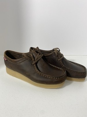 Clarks Padmora Brown Leather Crepe Sole Moc Toe Shoes Womens 8M NWOB Comfort