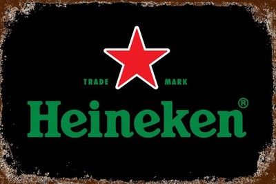 Blechschild HEINEKEN 30 x 20 cm Metallschild Retro Vintage Beer Bier (p3368)