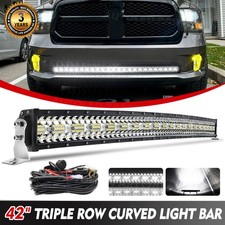 Fit Dodge Ram 1500 Express Sport Bumper 42 Curved Light Bar Combo Beam Wire Kit