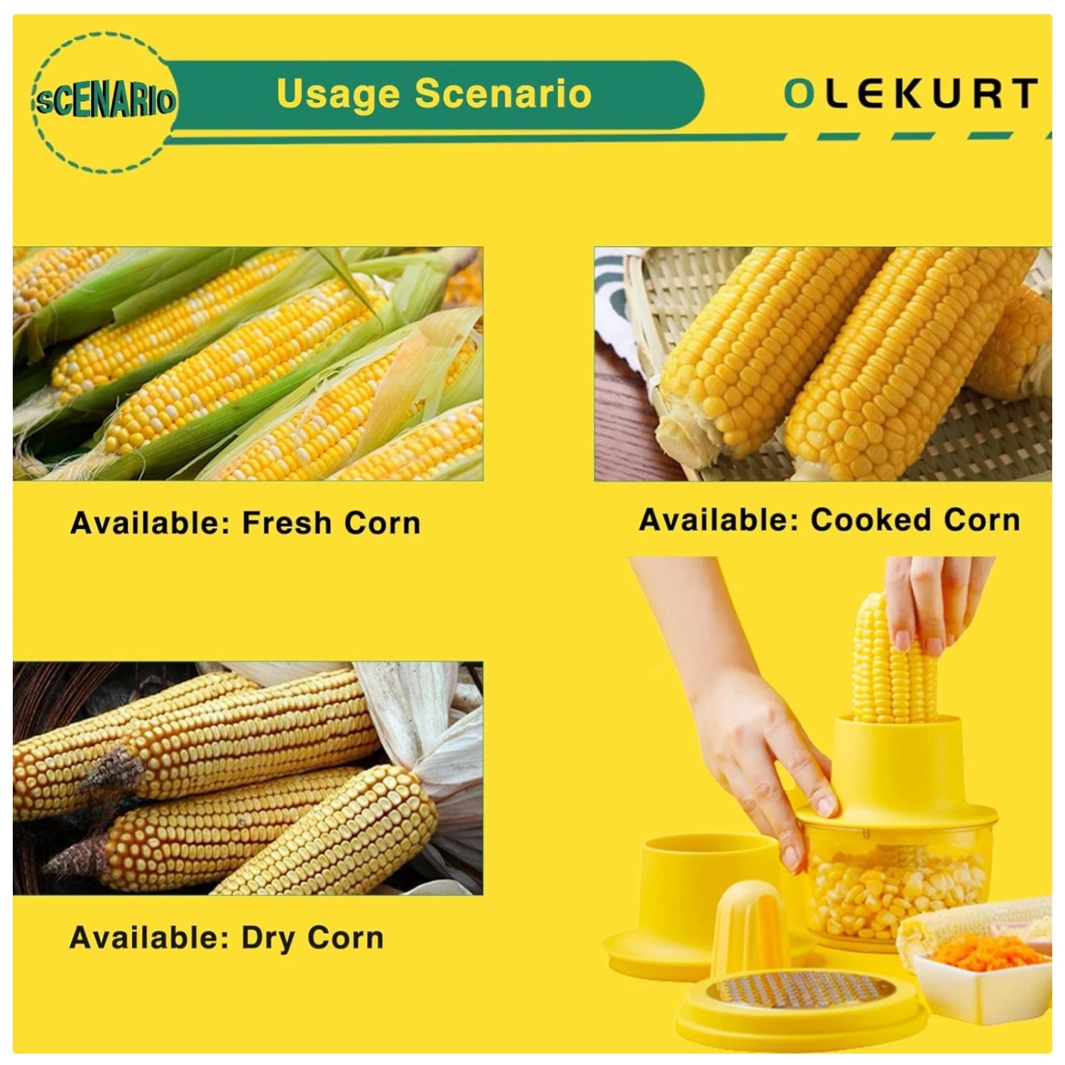 Corn Stripper Peeler Tool - Easy Corn Cob Removal