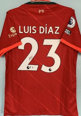 Liverpool Luis Diaz 23 直筆サイン入りユニフォーム Luis Diaz Signed Liverpool 2021/22 Home Jersey Autographed Shirt