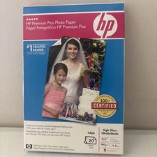 HP Premium Plus Photo Paper - High Gloss 4”x6" 20 Sheets 11.5 mil 75 lb