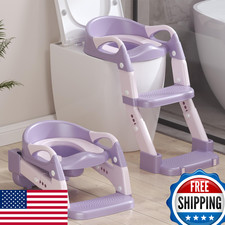 2-in-1 Toddler Potty Training Toilet Seat w/ Step Stool Ladder - Adjustable