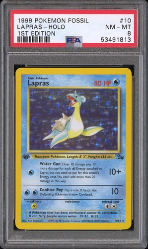 Lapras (1st Edition) graded PSA 8 for sale on eBay