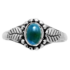 Natural Peruvian Opalina 925 Sterling Silver Ring s.8 Jewelry R-1404