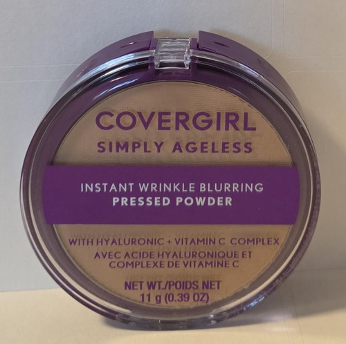 CoverGirl Simply Ageless Polvere Pressata Sfocatura Rughe Istantanee, 225 Buff Beige