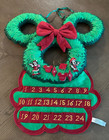 Disney Mickey Mouse Ears Advent Calendar Christmas Countdown Hanging Felt *READ*