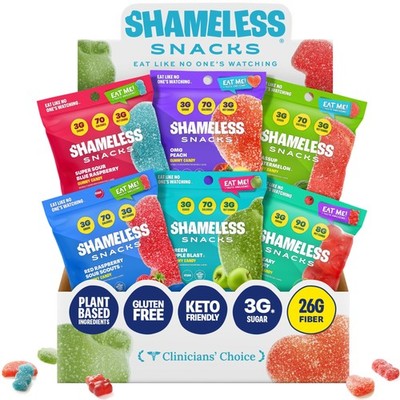 Shameless Snacks Sour Candy & Fruit - Gummy 6 Count (1 Pack)