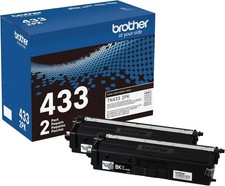 Brother Genuine High-Yield Black Toner Cartridge Twin Pack TN433 2PK TN4332PK