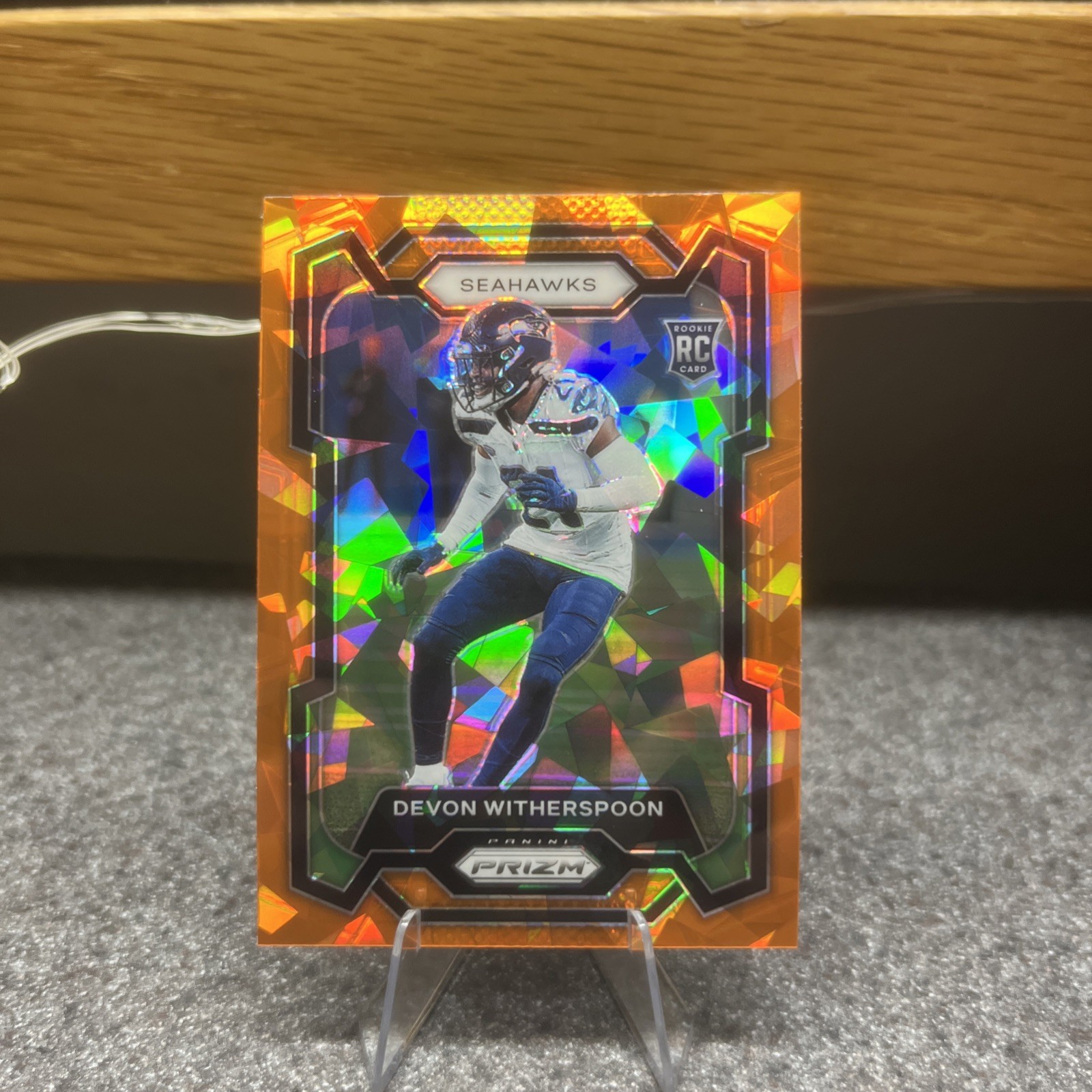 2023 Panini Prizm Devon Witherspoon RC Orange Ice Rookie #389 Seahawks