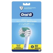Oral B Daily Clean 6 Replacement Brush Heads
