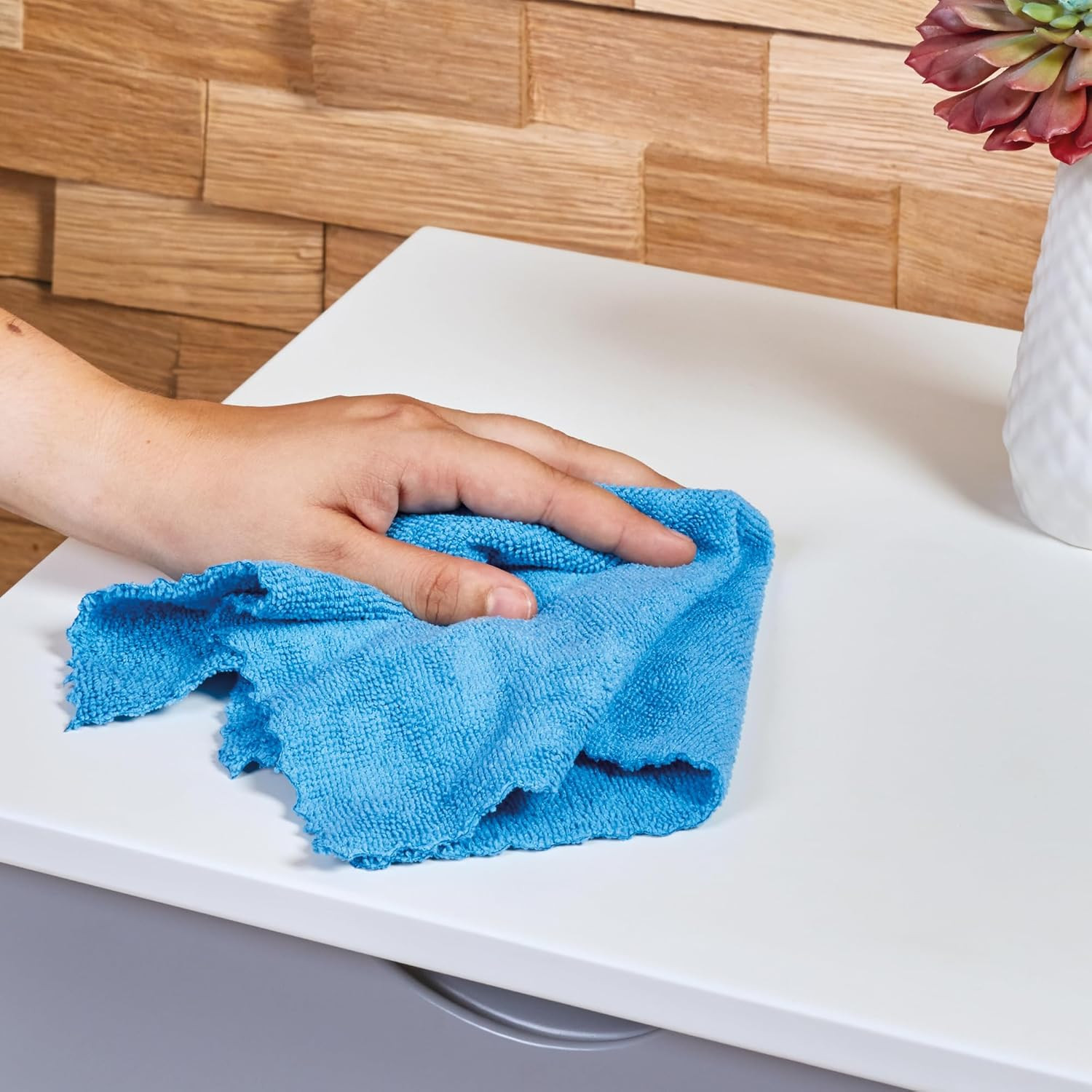 Flex & Wash Éponge Réutilisable en Microfibre Double Face Lavable pour Cuisine et Maison