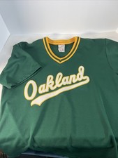 ccm oakland baseball jersey vintage 1980s Adult Size Large Embroidered Logo, GRE