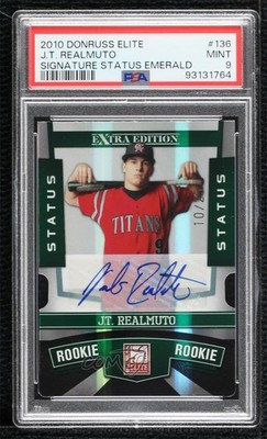 2010 Donruss Elite Extra Edition Rookie 10/25 JT Realmuto PSA 9 MINT Auto 1j2