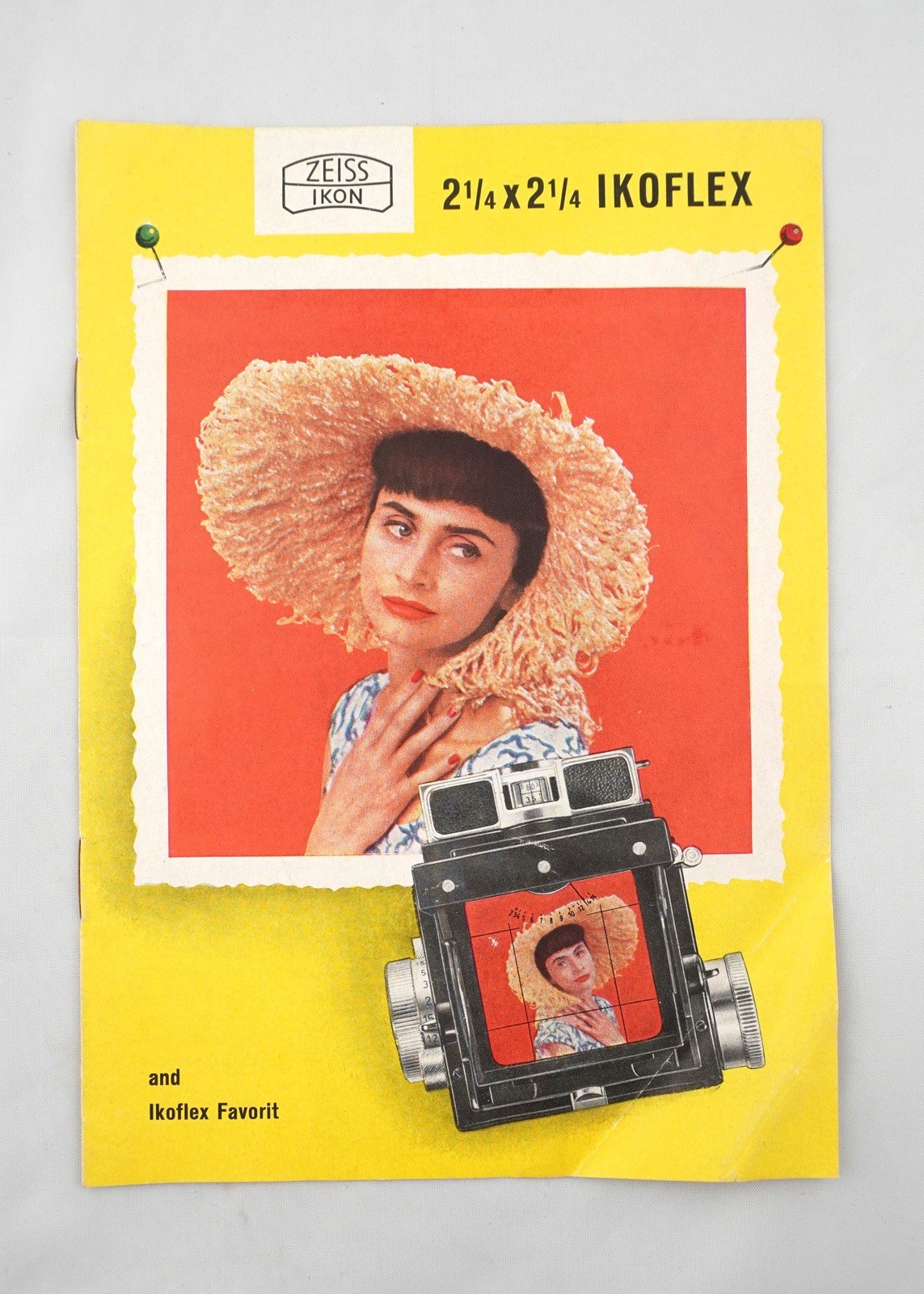 Zeiss Ikon Ikoflex 2¼x2¼ Camera Brochure 1950s Original Ikoflex Favorit Catalog