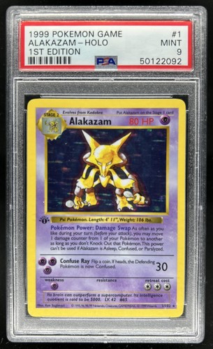 Alakazam (1st Edition) graded PSA 9 for sale on eBay