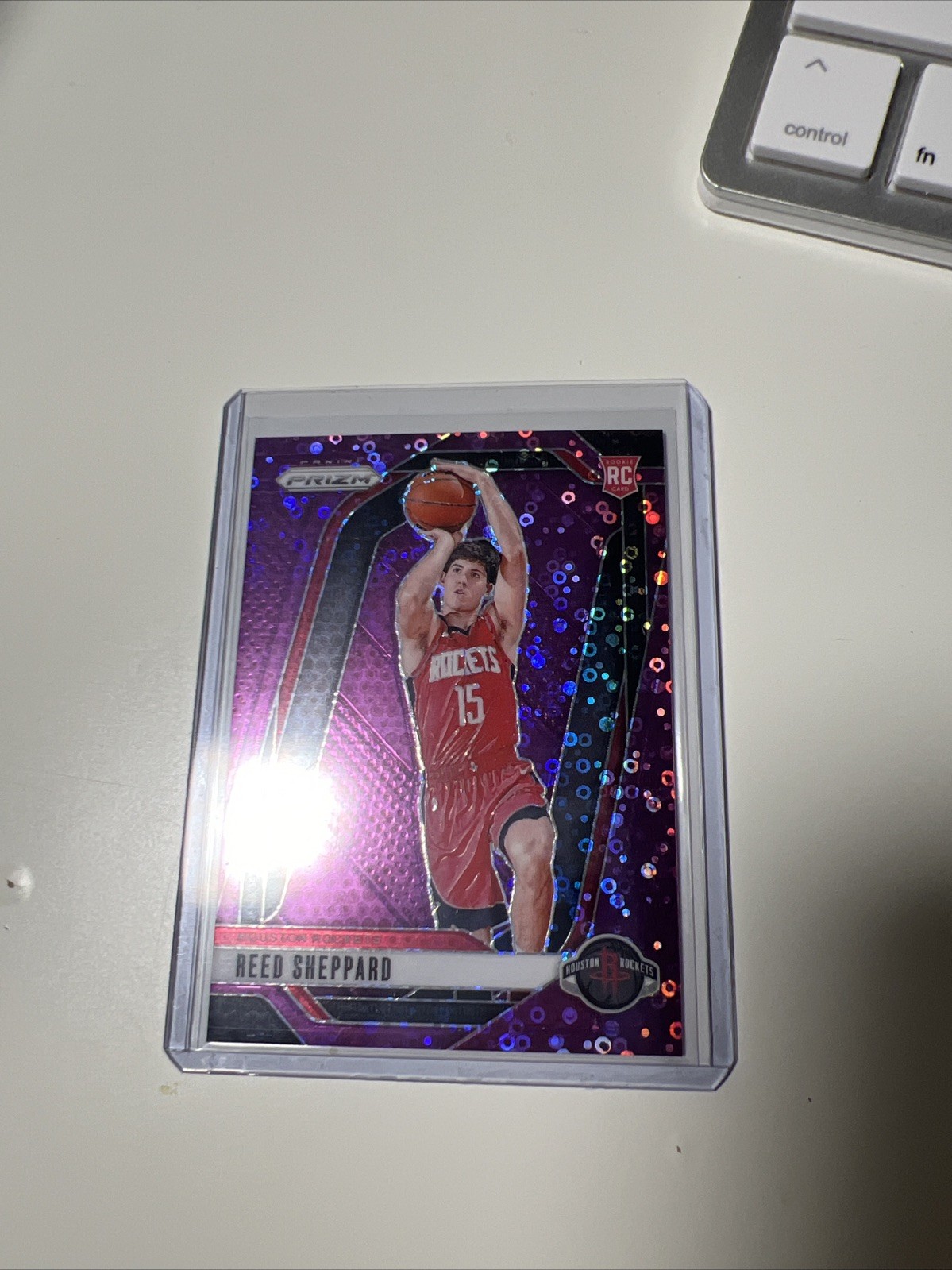 2024-25 Panini Prizm - Reed Sheppard #268 Purple Fast Break Prizm /75 (RC)