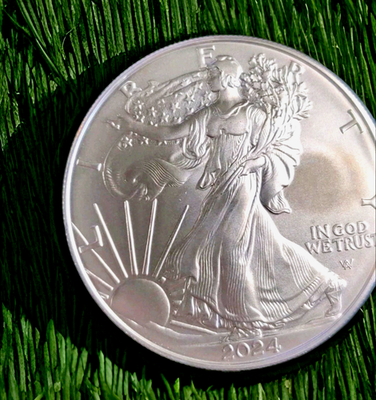 #ad 2024 Silver Eagle Coin 1oz Fine Silver These are A STRIKES DON#x27;T MISS OUT $85.81