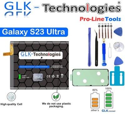 GLK für Original Samsung Akku EB-BS918ABY Galaxy S23 Ultra 5200mAh Batterie 2026