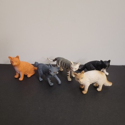 Safari LTD Domestic Cats Lot of 5 Manx Shorthair Balinese Abyssinian Tabby