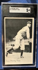 1936 R313 National Chicle Steve O'Neill RC SGC 5 EX POP 1 ONE Higher Cleveland