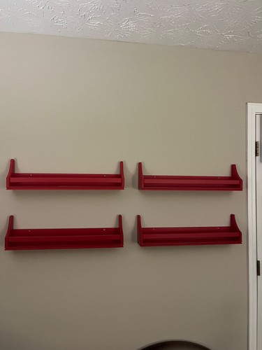 Pottery Barn Kids Red Shelves