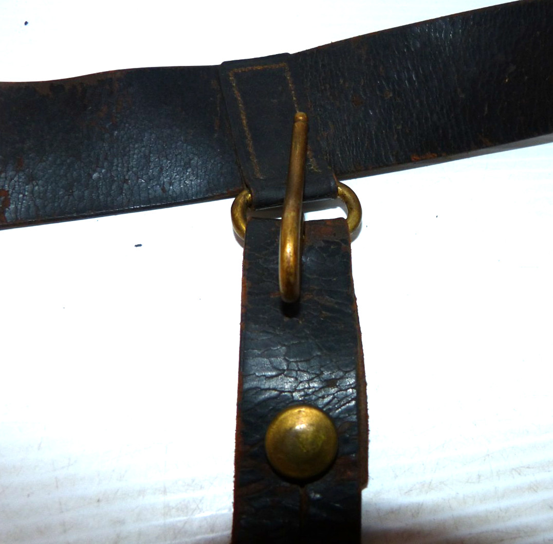 Beautiful Antique Model 1851 Eagle Belt Plate W Leather Belt / Hangers M1851