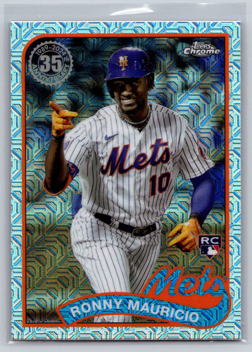 2024 Topps #2T89C-13 Ronny Mauricio 1989 Topps Baseball 35th Chrome Silver Pack