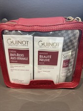 Guinot Anti-Wrinkle Cream and Beaute Nerve Mask Gift Set and Gommage Eclat New