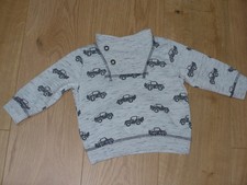 Sweat-Pullover Pulli Größe 80 Jungen in Hellgrau von Topomini