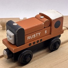 1999 Thomas And Friends Wooden Railway "RUSTY" Train Engine Britt Allcroft VTG