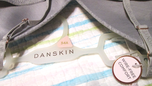 DANSKIN Wire Free Comfort Girls 2 PK-PADDED/WIRE FREE-SZ 34A- PINK /GRAY RIBBE - Picture 6 of 9