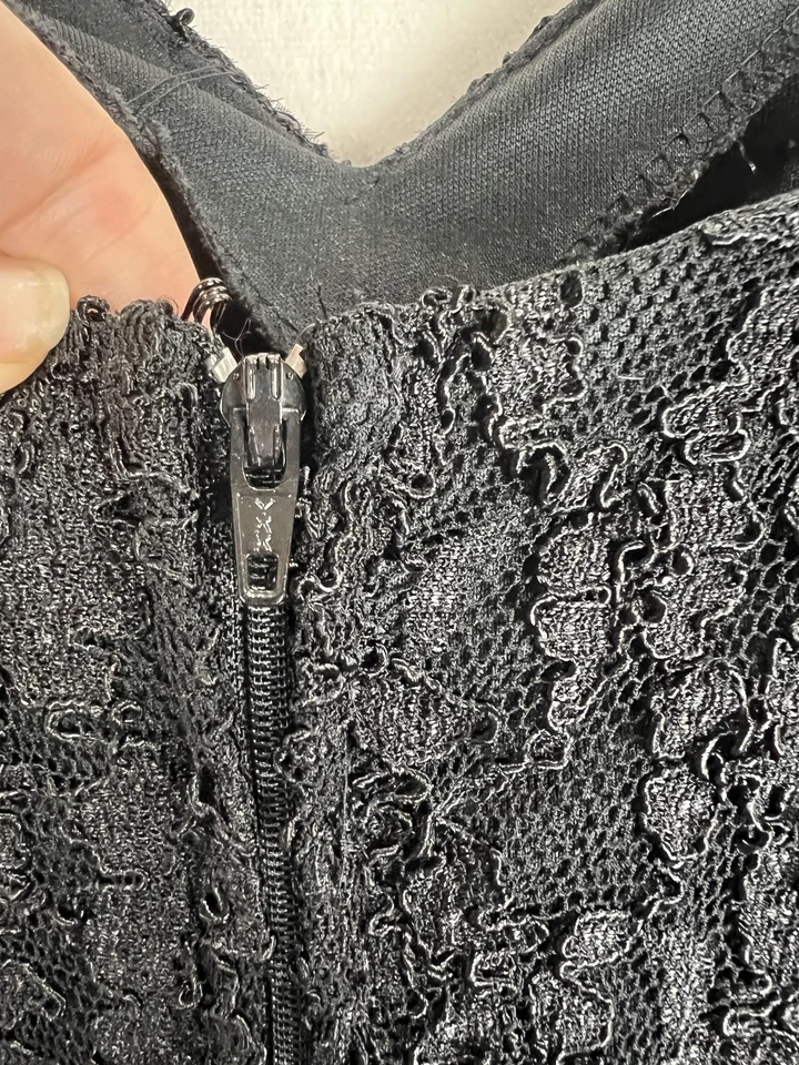 Maxi vestido vintage Fredericks of Hollywood para mujer 7-8 negro con cuentas años 90 Y2K Foto 4 de 4