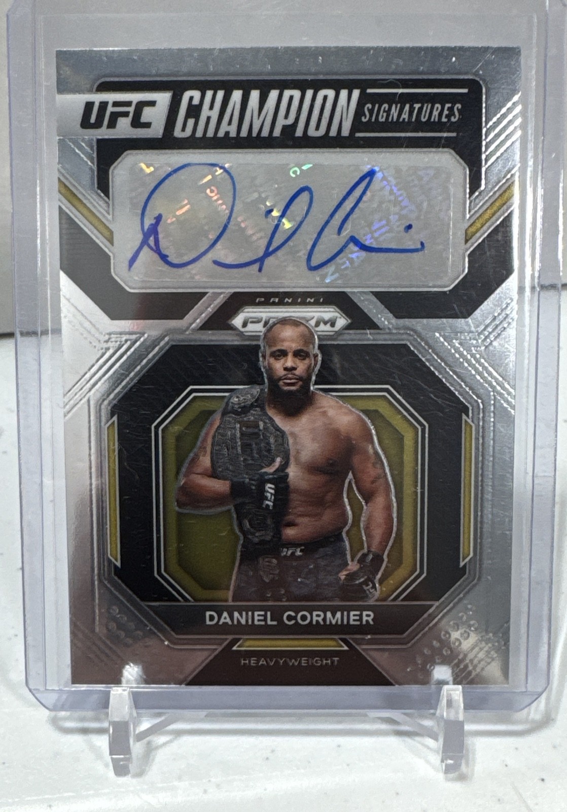 2023 Panini Prizm UFC - Champion Signatures Daniel Cormier #CS-DCM Silver Prizm 
