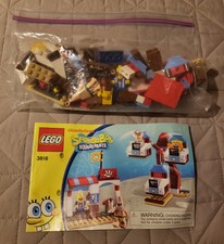 SpongeBob LEGO 3816 Glove World Partially Assembled With Instructions 