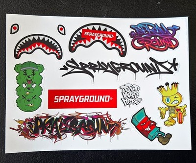 Sprayground Stickers  Money Bear - Graphic Logo - Kid Cosmo Crazy Tag 10 Pack