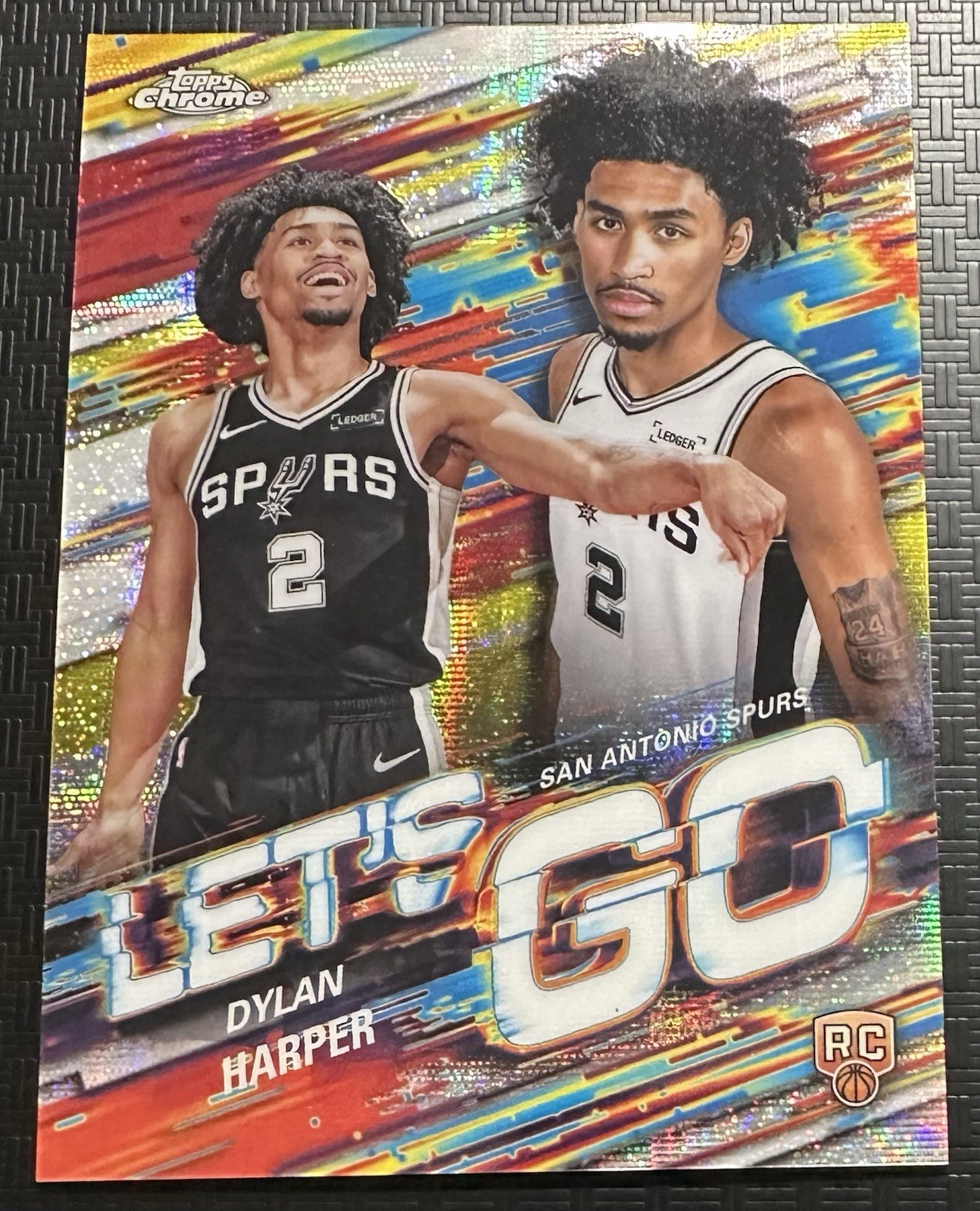 2025-26 Topps Chrome Dylan Harper LETS GO rookie case hit Spurs RC