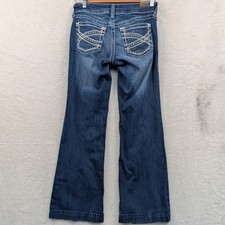 Ariat Trouser Jeans Women's 30x31 Blue Western Boho Wide Leg Coastal Cowboy