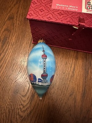 Christmas Glass Ornament Madame Mao's Dowry Shanghai Skyline