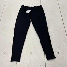 Fiorella Shapewear Leggings Womens Large Black High Waist Mesh Shaping 405BB